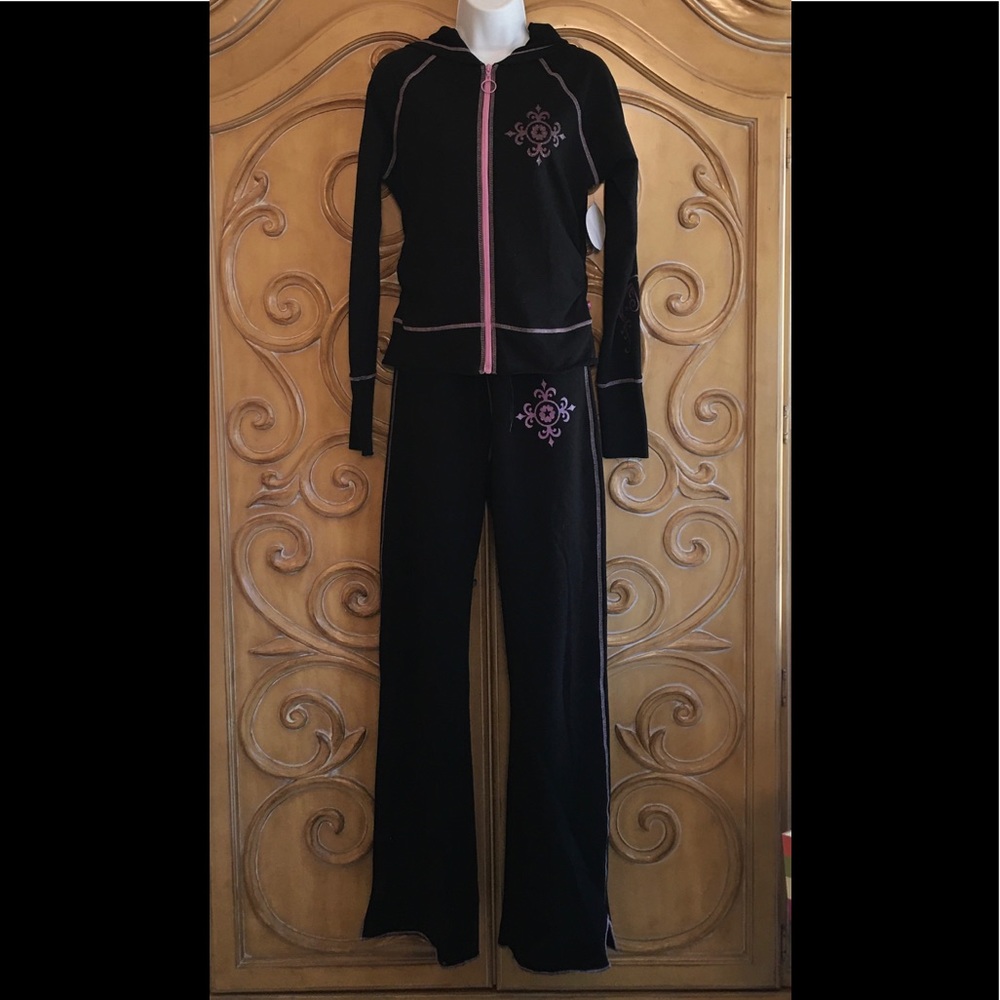 NWT Pink & Black Warmup Set